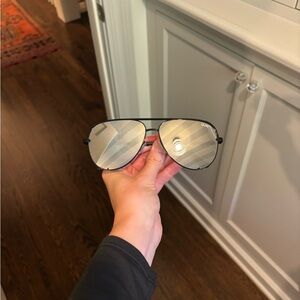 Quay Black Aviator Sunglasses